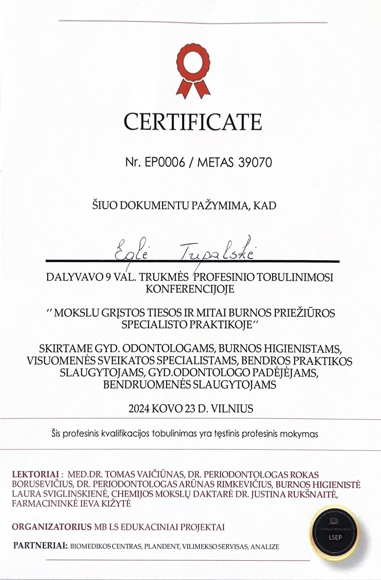 Certificate image