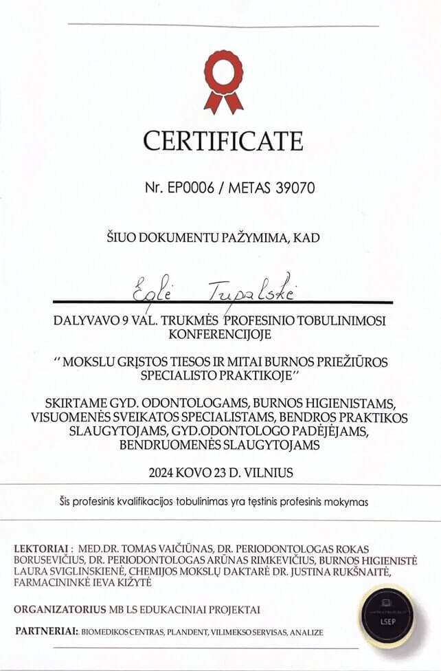 Egle T. Sertifikatas