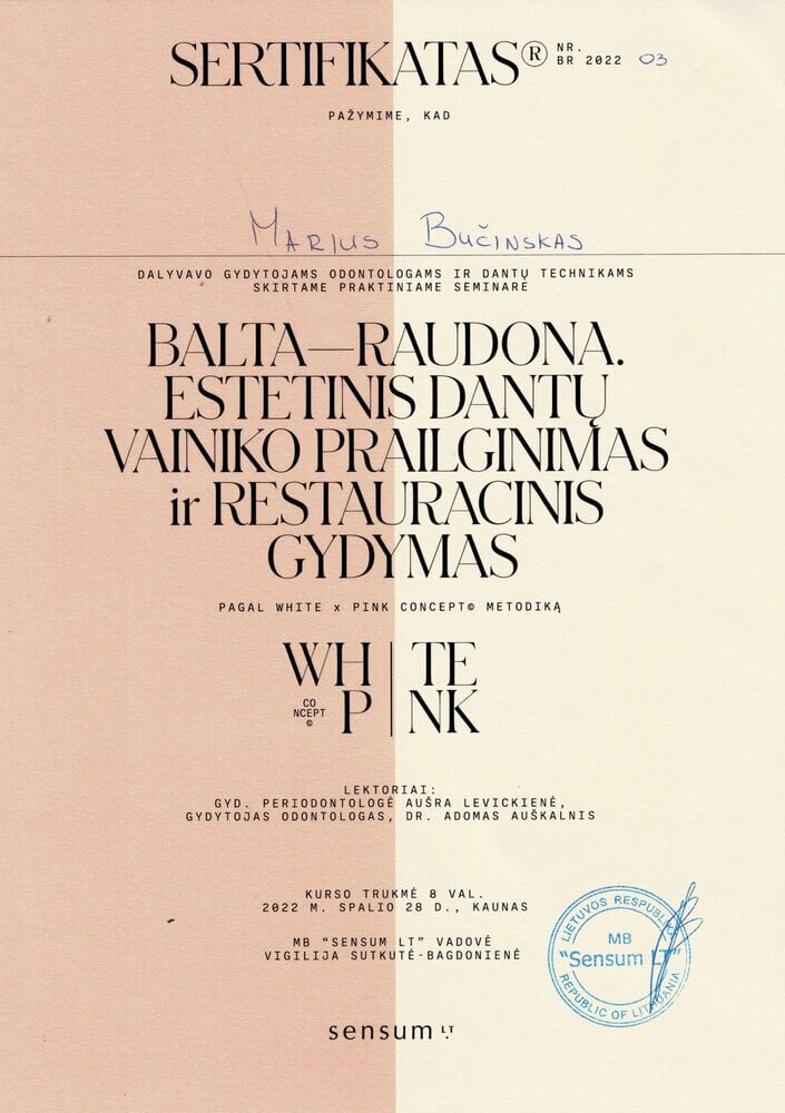 Marius B. Sertifikatas