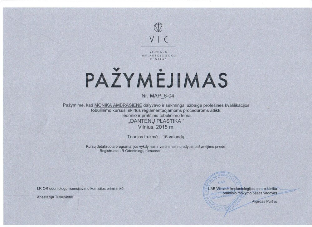 Monika Pažymėjimas