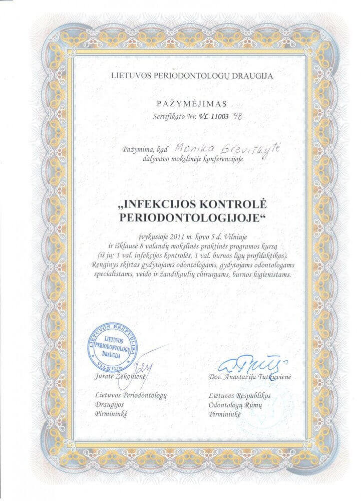 Pažymėjimas Monika