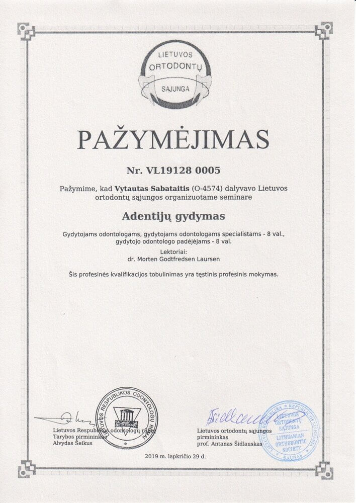 Vytautas S. Pažymėjimas