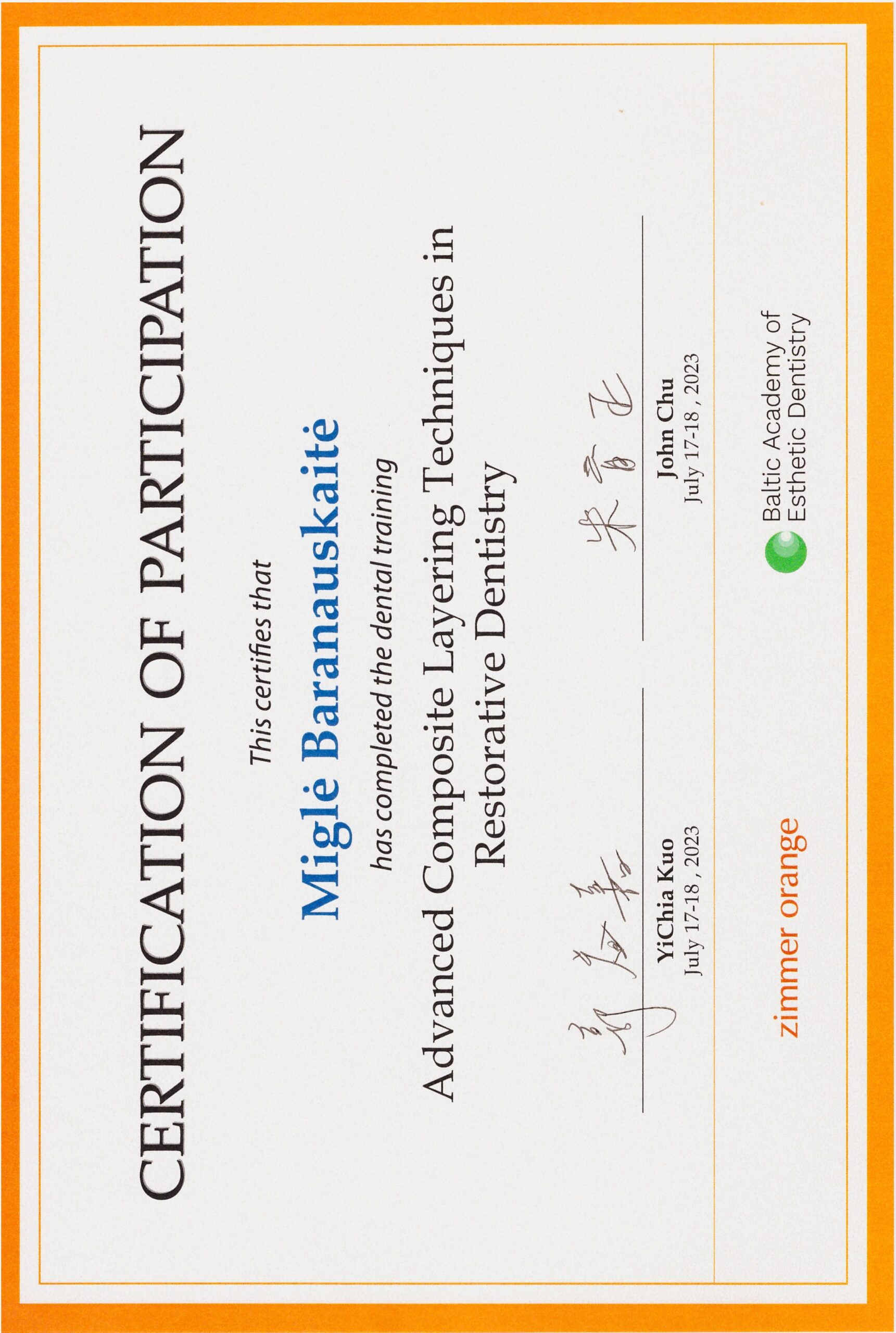 Certificate image