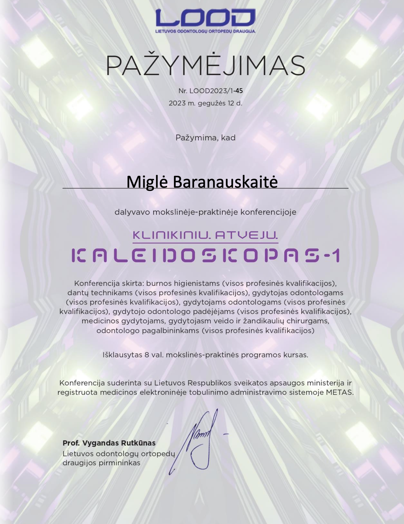 Certificate image