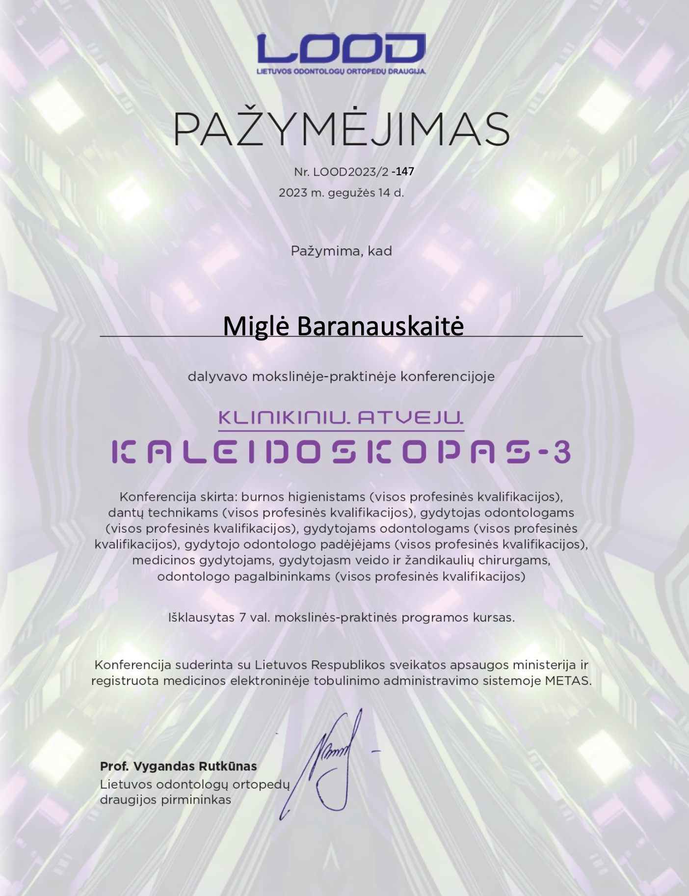 Certificate image