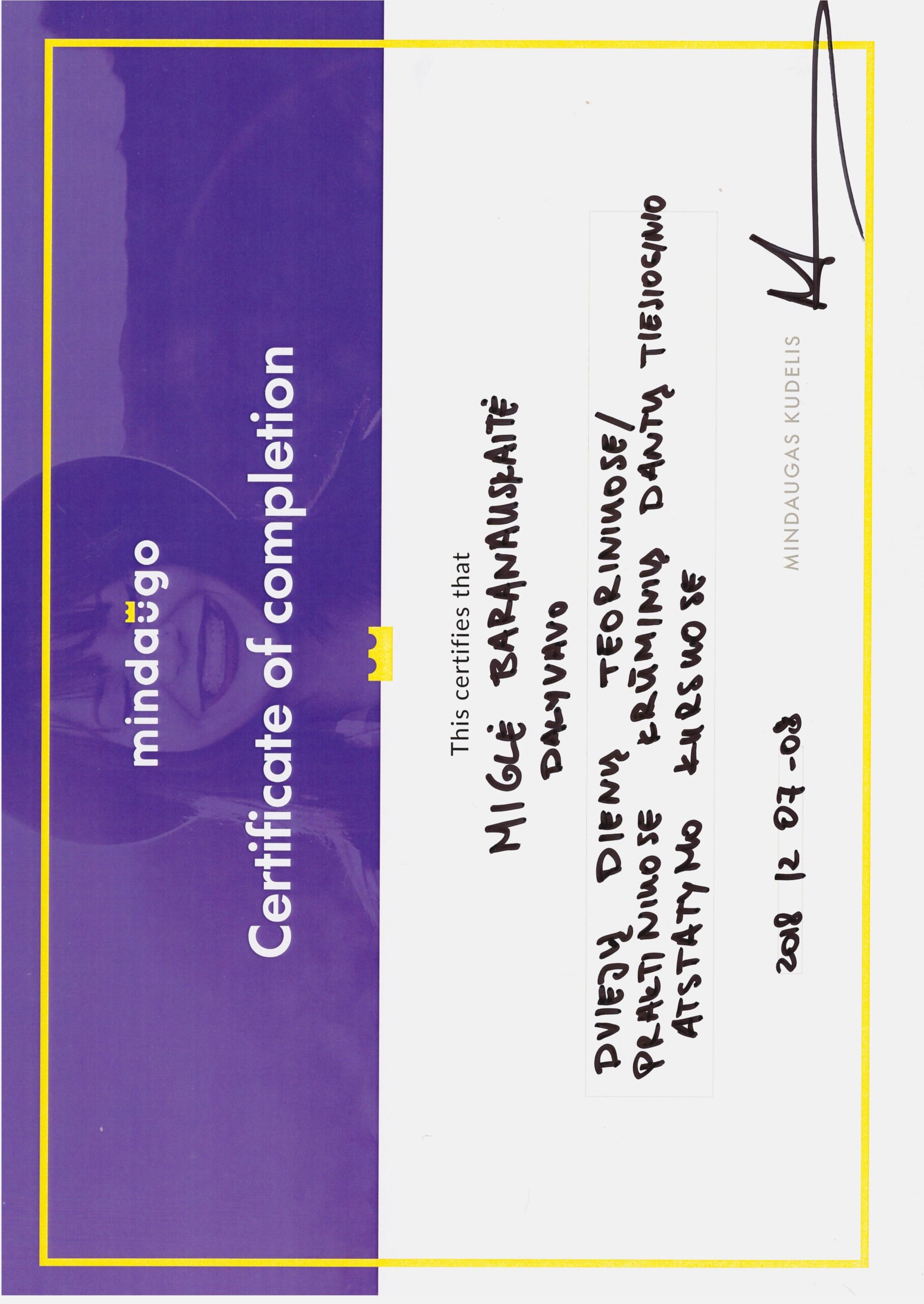 Certificate image